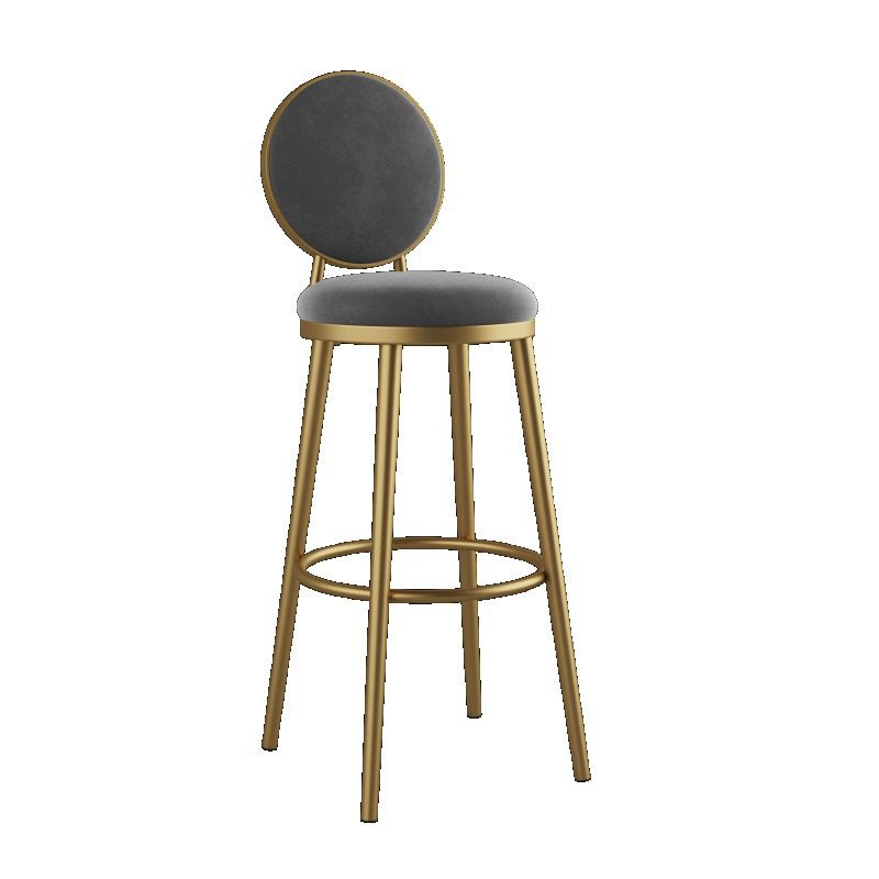 Glam Reception Footrest Stool Matte Finish Velvet Counter Stool Clearhalo 'Bar Furniture' 'Bar Stools' 'bar_stools' 'Furniture' 'furniture_bar_stools' 'Kitchen & Dining Furniture' 1200x1200_edd401ac-5145-4f03-929f-0ad55ad0c077