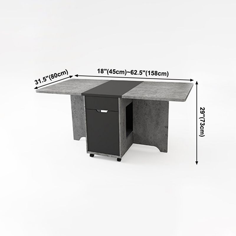Foldable Artificial Wood Table Modern Rectangle Table with Storage (only table) Clearhalo ' dining_table' 'Dining Tables & Seating' 'Dining Tables' 'furn' 'furn_dining_table' 'Furniture' 'furniture_dining_table' 'Kitchen & Dining Furniture' 'kitchen&dining_furn' 'kitchen' 'kitchen_dining_table' 1200x1200_edd54e0f-43cd-4ab5-b187-019304f7b30c