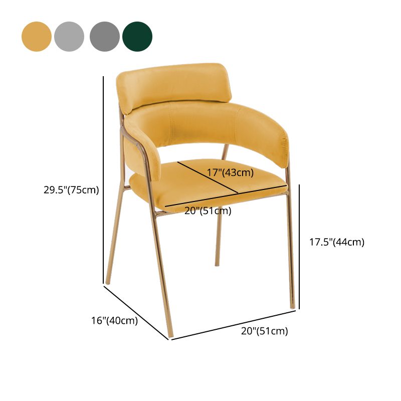 Glam Velvet Dining Room Chairs Open Back Dining Side Chair for Restaurant Use Clearhalo ' kitchen&dining_furn' 'Dining Chairs' 'Dining Tables & Seating' 'dining_chair' 'furn' 'furn_dining_chair' 'Furniture' 'furniture_dining_chair' 'Kitchen & Dining Furniture' 'kitchen' 1200x1200_edd58603-ae33-4439-9fc0-8235d63e299f