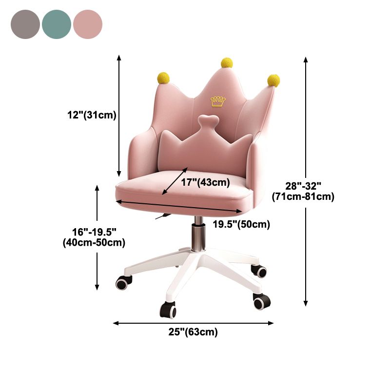 Mid Back Velvet Desk Chair Contemporary Armless Chair with Wheels Clearhalo 'furn' 'furn_office_chair' 'Furniture' 'furniture_office_chair' 'Office Chairs' 'Office Furniture' 'office_chair' 1200x1200_edd6ea2c-96bd-4153-b168-b66e6f34c528