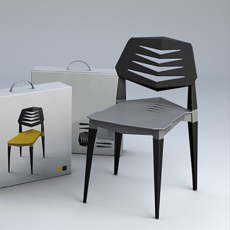 Contemporary No Arm Conference Chair Plastic Chair with Legs for Office Clearhalo 'furn' 'furn_office_chair' 'Furniture' 'Office Chairs' 'Office Furniture' 'office_chair' 1200x1200_edd6f565-a6f8-4f26-85ad-5401ed87627b