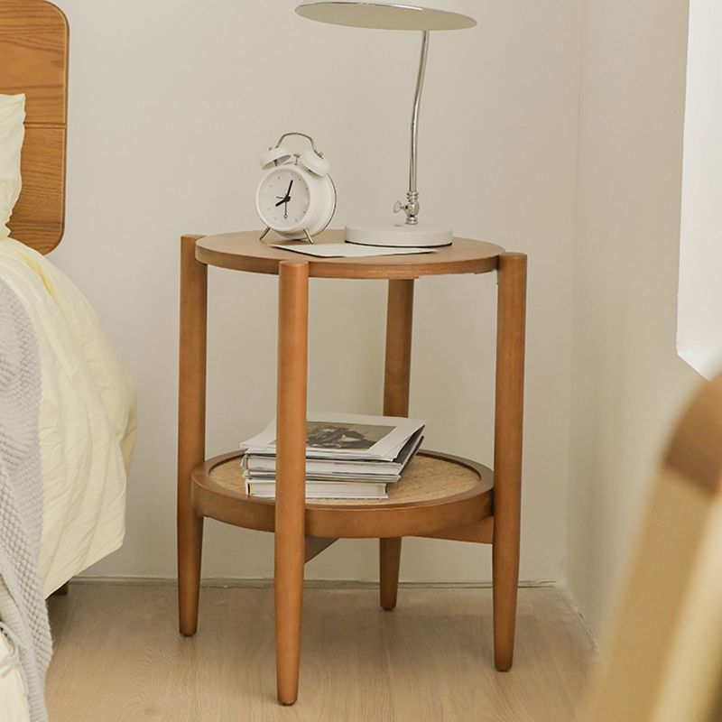 Tropical Round Cocktail Table Storage Solid Wood Coffee Cocktail Table Clearhalo 'Coffee & Accent Tables' 'Coffee Tables' 'coffee_tables' 'furn' 'furn_coffee_tables' 'Furniture' 'Living Room Furniture' 1200x1200_edd775bb-9269-4312-be54-ccec52747425