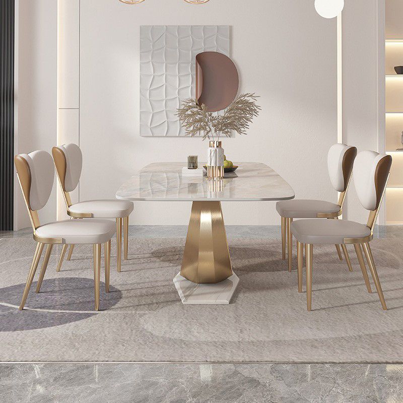 Luxurious Sintered Stone Dining Set Rectangle 1/4/5/7 Pieces Dinette Table Set Clearhalo 'Dining Room Sets' 'Dining Tables & Seating' 'dining_room_set' 'furn' 'furn_dining_room_set' 'Furniture' 'Kitchen & Dining Furniture' 1200x1200_edd8425b-4fd5-408f-9cc0-83f641246ac8