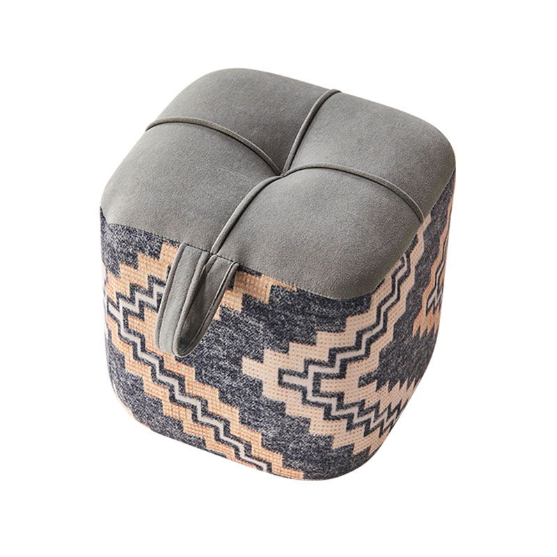 Color Block Fabric Standard Stool Modern Simple Upholstered Ottoman Clearhalo 'furn' 'furn_ottomans_poufs' 'Furniture' 'Living Room Furniture' 'Ottomans & Poufs' 'ottomans_poufs' 1200x1200_edd8d756-d696-4032-9e95-9413704921bd