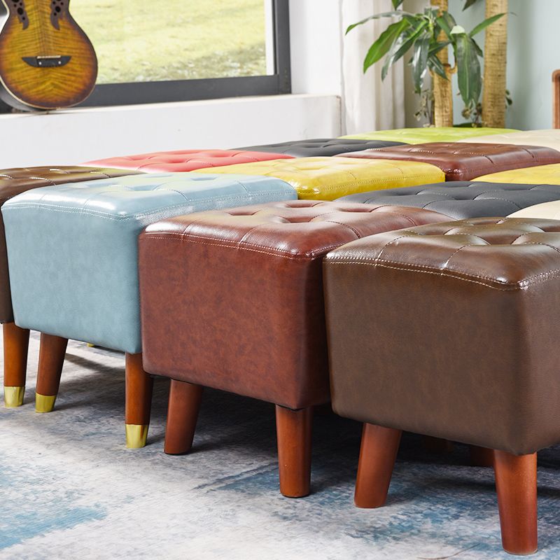 Dark Brown Leather Standard Square Stain Resistant Indoor Standard Clearhalo 'furn' 'furn_ottomans_poufs' 'Furniture' 'Living Room Furniture' 'Ottomans & Poufs' 'ottomans_poufs' 1200x1200_edd9309f-7efd-4ac8-8d13-7ca5054407ec