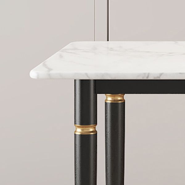 Modern 1/4/5/7 Pieces Dining Set Rectangle Stone Top Legs Dinette Set in White Clearhalo 'Dining Room Sets' 'Dining Tables & Seating' 'dining_room_set' 'furn' 'furn_dining_room_set' 'Furniture' 'Kitchen & Dining Furniture' 1200x1200_edda486d-b30a-49fe-8012-23d49b8a4c5e