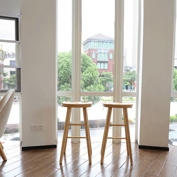 Contemporary Solid Wood Home Stool Matte Finish Footrest Barstool Clearhalo 'Bar Furniture' 'Bar Stools' 'bar_stools' 'Furniture' 'furniture_bar_stools' 'Kitchen & Dining Furniture' 1200x1200_edda6f08-dc87-47ee-97eb-7edc64167a33
