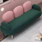 Contemporary Curved Sofa 32.67" High Statement Sofa in Green