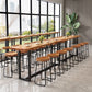 Modern Armless Backless Counter Stool Pine Wood Bar Stool with Pedal for Bar