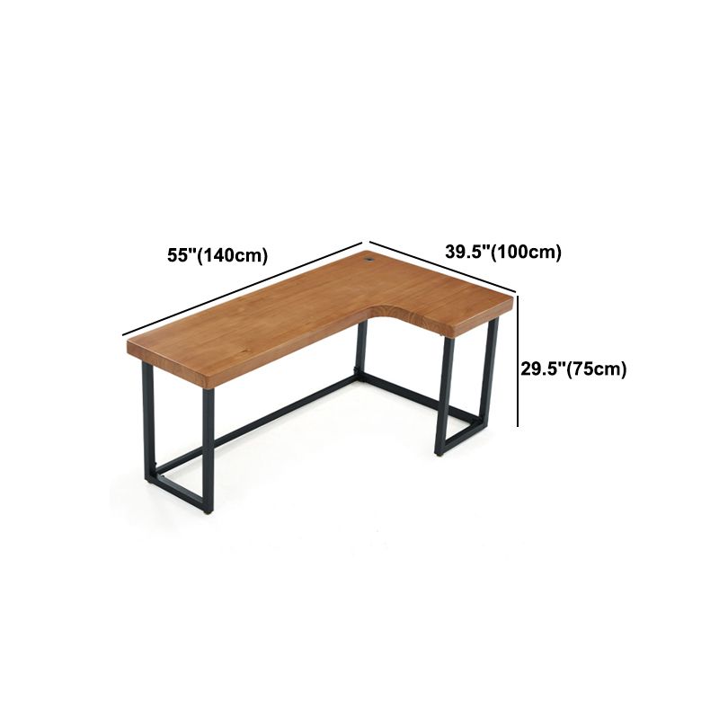 Solid Wood Home Office Tisch Industrie L-Form Arbeitstisch