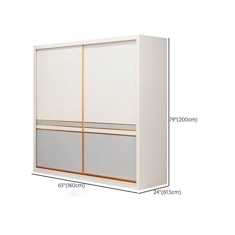 Bedroom Storage Cabinet Coastal Wooden Sliding Doors Wardrobe Armoire Clearhalo 'Armoires & Wardrobes' 'armoires_wardrobes' 'Bedroom Furniture' 'furn' 'furn_armoires_wardrobes' 'Furniture' 1200x1200_eddeca97-83d0-4355-8b67-f7f12230df17