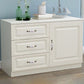 White Modern Accent Chest with Drawers 15.74" Wide Side Cabinet