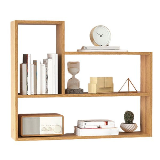 Estantería moderna de madera, estantería geométrica para cualquier habitación, 25.5 "H x 8" W