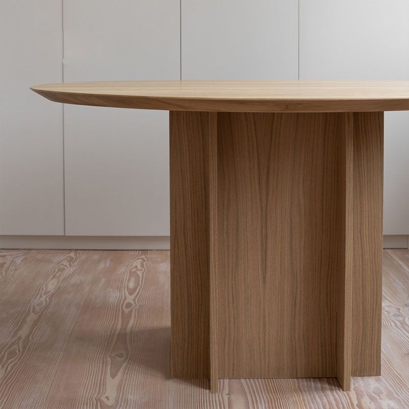 Modern Wood Pedestal Base Table Natural Round Dining Room Kitchen Table Clearhalo 'Dining Tables & Seating' 'Dining Tables' 'dining_table' 'furn' 'furn_dining_table' 'Furniture' 'Kitchen & Dining Furniture' 1200x1200_ede736be-0923-4a42-87ed-b64f38a4f9ac