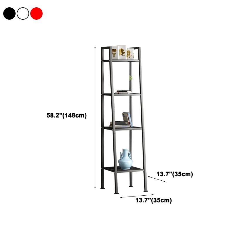 Contemporary Ladder Bookshelf Metal Open Back Bookcase for Office Clearhalo 'Bookcases' 'furn' 'furn_bookcases' 'Furniture' 'Office Furniture' 1200x1200_ede7c6ef-5035-4044-8d8c-77d89ed7cf5e