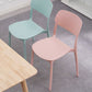 Indoor Plastic Dining Armless Chair Kitchen Open Back Side Chair