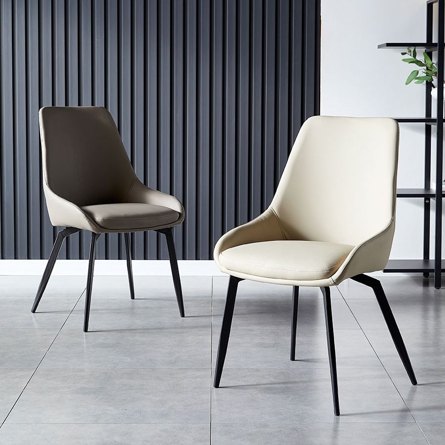 Industrial Design Solid Back Arm Side Chair Upholstered Dining Chairs Clearhalo ' kitchen&dining_furn' 'Dining Chairs' 'Dining Tables & Seating' 'dining_chair' 'furn' 'furn_dining_chair' 'Furniture' 'furniture_dining_chair' 'Kitchen & Dining Furniture' 'kitchen' 1200x1200_ede958ea-3ab7-4622-8ecc-12b06b39888b