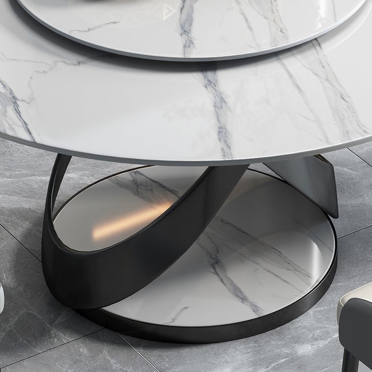 Sintered Stone Top Table Round Dining Table for Home Kitchen Dinner Furniture Clearhalo 'Dining Tables & Seating' 'Dining Tables' 'dining_table' 'furn' 'furn_dining_table' 'Furniture' 'Kitchen & Dining Furniture' 1200x1200_edec5e49-a067-44ab-a984-194ca64cec34