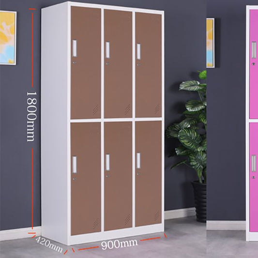 Contemporary Cabinet with Hinged Doors Metal Matte Finish Bathroom Storage Cabinet