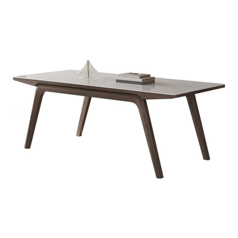 Modern Rectangle Dining Table Sintered Stone Table with Wooden Legs Clearhalo 'Dining Tables & Seating' 'Dining Tables' 'dining_table' 'furn' 'furn_dining_table' 'Furniture' 'Kitchen & Dining Furniture' 1200x1200_edf4a6f6-b1ca-4e92-8ea4-e842fbb5ff6a