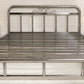 Letto moderno in acciaio moderno argento letto minimalista rettangolare con gambe metalliche