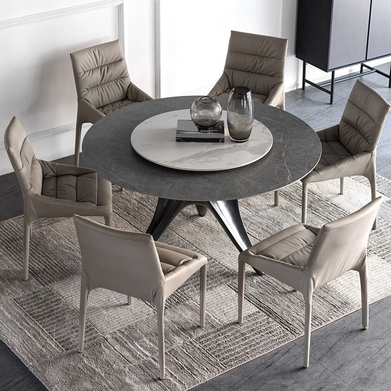 Modern style Round Dinner Table Steel Pedestal Base Table for Room