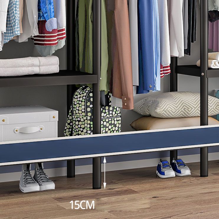 Contemporary Style Wardrobe 1 Door Steel Wardrobe Closet for Home