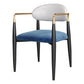 Contemporary Style Kitchen Metal Dining Chairs Open Back Dining Arm Side Chair
