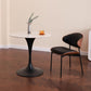Modern Round Dining Table Faux Marble Tabletop for 2 Persons