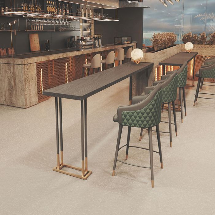 Glam Rectangle Bar Table Solid Wood Fixed Bar Dining Table for Indoor Clearhalo 'Bar Furniture' 'Bar Tables' 'bar_tables' 'furn' 'furn_bar_tables' 'Furniture' 'Kitchen & Dining Furniture' 1200x1200_edfa2de6-413d-4d72-87ee-834a40c320d7