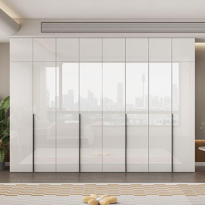 Engineered Wood Wardrobe Cabinet Modern Style White Armoire with Garment Rod Clearhalo 'Armoires & Wardrobes' 'armoires_wardrobes' 'Bedroom Furniture' 'furn' 'furn_armoires_wardrobes' 'Furniture' 1200x1200_edfaea18-1c89-4b91-839a-e22dd7db204b