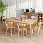 Rectangle Dining Site Table Rubberwood Solid Wood Furniture with 4 Legs