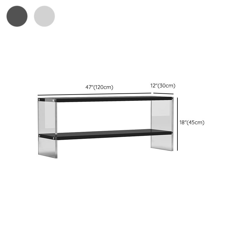 Rectangle Shape Contemporary Console Table Black/White Console Sofa Table Clearhalo 'Console Tables' 'console_tables' 'Entry & Mudroom Furniture' 'furn' 'furn_console_tables' 'Furniture' 1200x1200_edfcf93d-ff65-4660-94ee-2116bba32e99