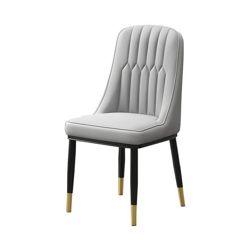 Home Scandinavian Side Chair Metal Upholstered Parsons Dining Room Chair Clearhalo ' kitchen&dining_furn' 'Dining Chairs' 'Dining Tables & Seating' 'dining_chair' 'furn' 'furn_dining_chair' 'Furniture' 'furniture_dining_chair' 'Kitchen & Dining Furniture' 'kitchen' 1200x1200_edfd6b47-81cb-4ccb-9427-ebc35b946824