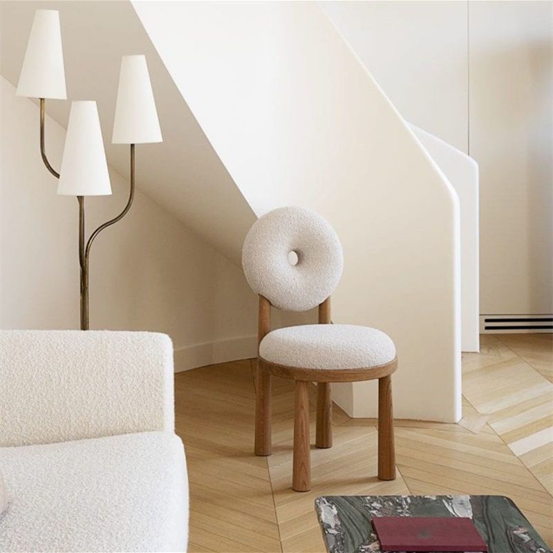 Chaises de salle à manger sans bras rembourrées