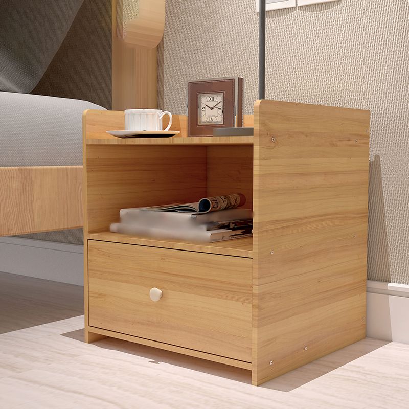 Tavolo da letto moderno da 16 "H IMITAZIONE DEL CASSAGGIO IN LEGNO TABELLA NOTTE