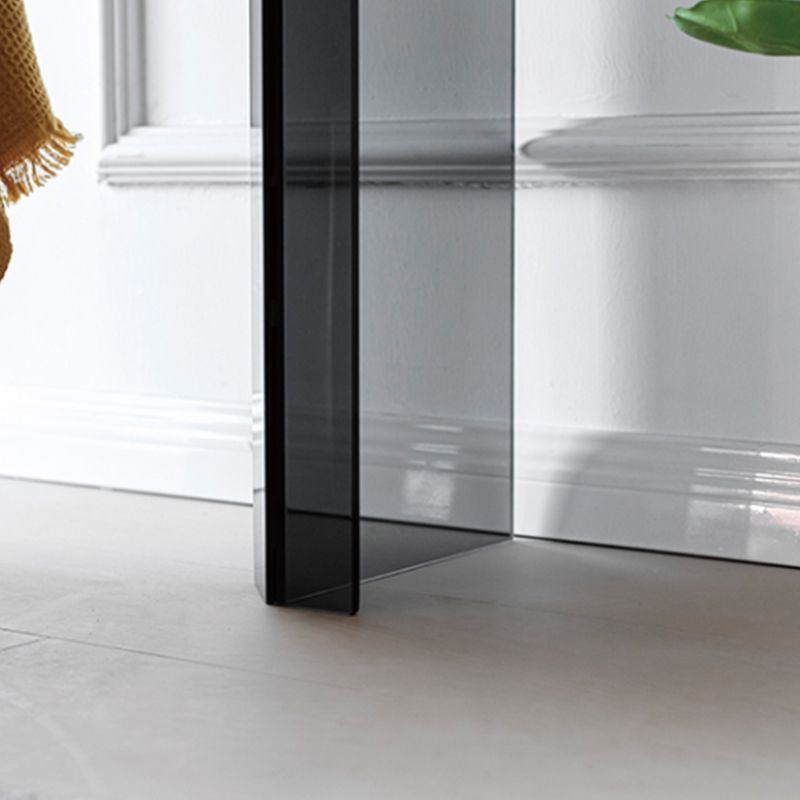 Free From Shape Contemporary Console Table Black Acrylic Console Sofa Table Clearhalo 'Console Tables' 'console_tables' 'Entry & Mudroom Furniture' 'furn' 'furn_console_tables' 'Furniture' 1200x1200_edffa573-acfd-4286-b7ae-b20b94008fd6