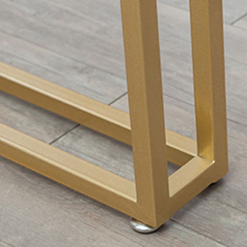 Stenen bar eettafel glam rectangle balk tafel met dubbele voetstuk voor keuken