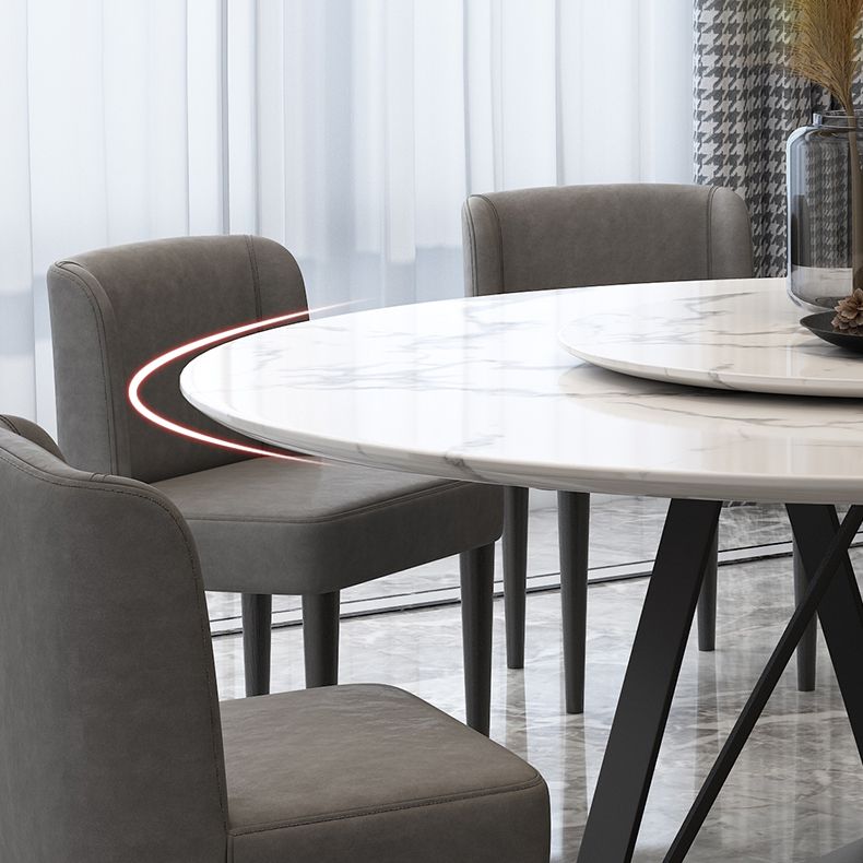 Marble Dining Table Simple Style Round Dining Site Table with Turntable Clearhalo ' dining_table' 'Dining Tables & Seating' 'Dining Tables' 'furn' 'furn_dining_table' 'Furniture' 'furniture_dining_table' 'Kitchen & Dining Furniture' 'kitchen&dining_furn' 'kitchen' 'kitchen_dining_table' 1200x1200_ee01091e-7bfd-4c8a-b908-6cfae0d378c1