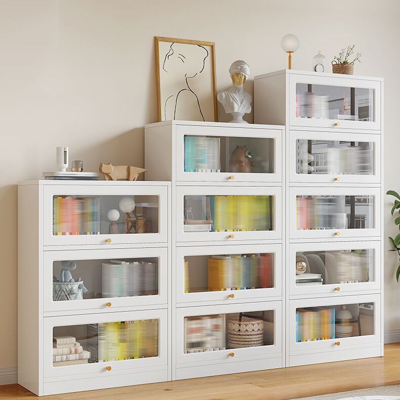 White Bookshelf Contemporary Style Bookcase with Door for Home Office Clearhalo 'Bookcases' 'furn' 'furn_bookcases' 'Furniture' 'furniture_bookcases' 'kitchen' 'kitchen_bookcases' 'Living Room Furniture' 'Office Furniture' 1200x1200_ee0266a8-cc31-47e7-bf3b-a2473c2d534d