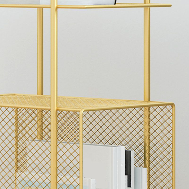 27.5 "H Bibliothèque de style contemporain Metal Open Back Bookshelf pour la maison