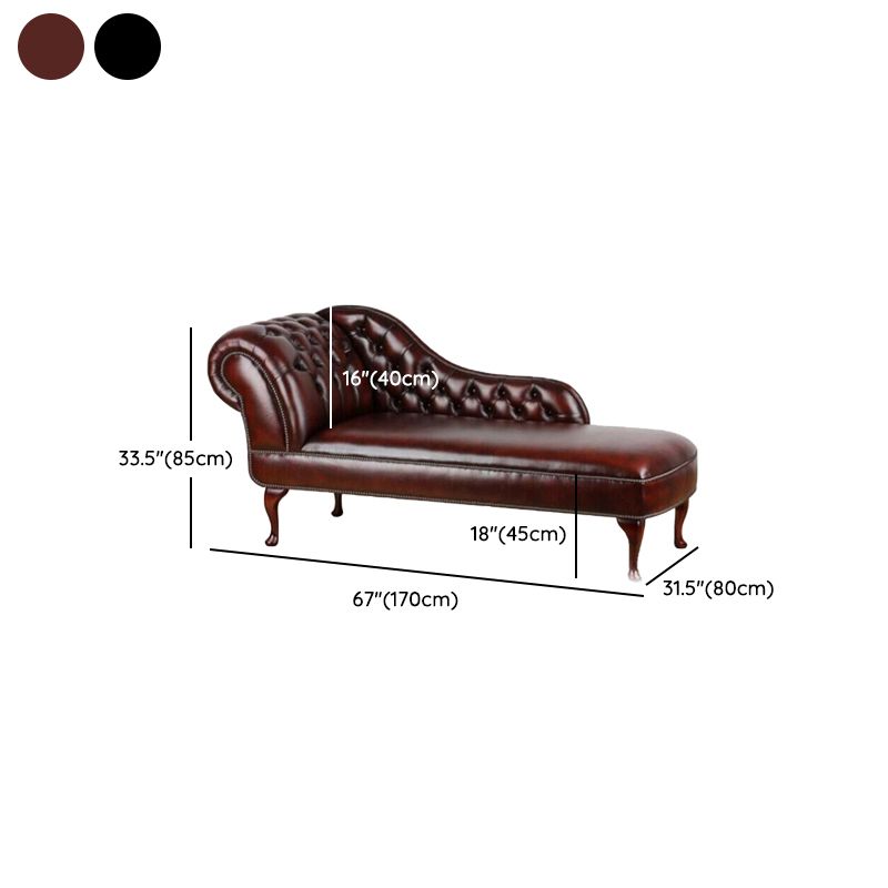Traditional Chaise Lounge Couch Tufted Rolled Arm Chaise Lounge Clearhalo 'Chairs & Seating' 'Chaise Lounge' 'chaise_lounge' 'furn' 'furn_chaise_lounge' 'Furniture' 'Living Room Furniture' 1200x1200_ee03531e-746c-4a1f-b544-a34a6bcaa06f