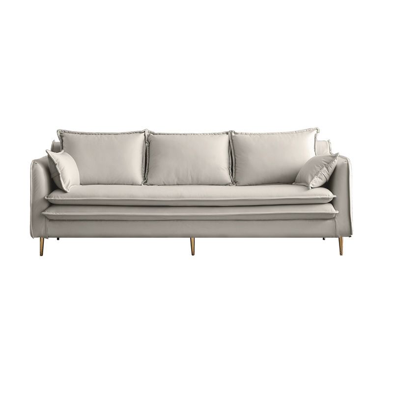 Tuxedo Bran Mélange de coton contemporain / Faux Couber / Velvet Sofa Couch