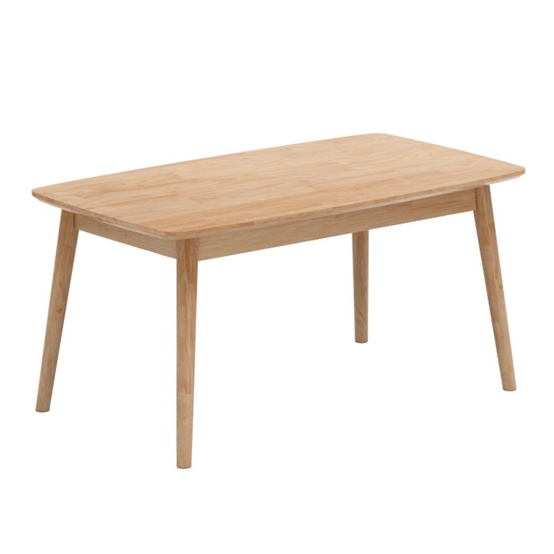 Modern Rubberwood Solid Wood Dining Table Brown Rectangle Table with 4 Legs for Home Clearhalo ' dining_table' 'Dining Tables & Seating' 'Dining Tables' 'furn' 'furn_dining_table' 'Furniture' 'furniture_dining_table' 'Kitchen & Dining Furniture' 'kitchen&dining_furn' 'kitchen' 'kitchen_dining_table' 1200x1200_ee049e10-da4d-424b-83d1-4d69dbaec0a6