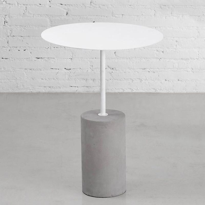 Tavolo laterale piedistallo round a metà secolo tavolo del soggiorno