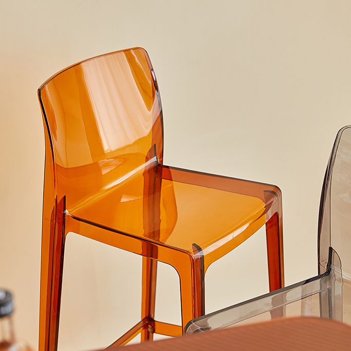 Taburete de respaldo de respaldo sin brazo moderno taburete de café acrílico con pedal