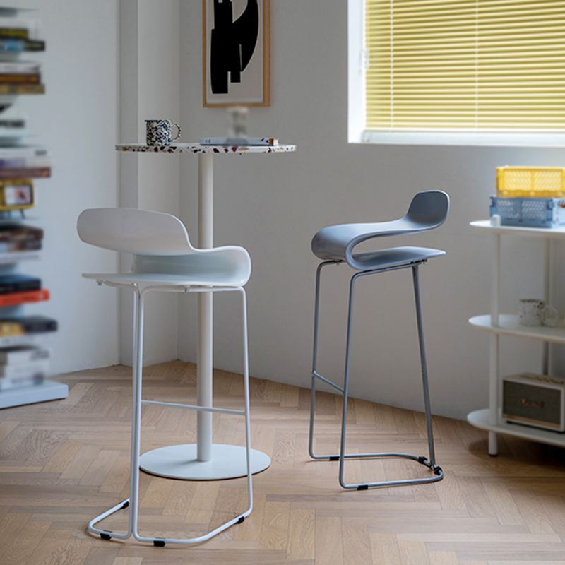 Industrial Iron Simple Barstool Indoor Tall Stool with ABS Seat Clearhalo 'Bar Furniture' 'Bar Stools' 'bar_stools' 'furniture_bar_stools' 'Kitchen & Dining Furniture' 'kitchen&dining_furn' 'kitchen' 'kitchen_furn' Furniture' 1200x1200_ee08b6e8-1c39-425d-8df9-295b80960745