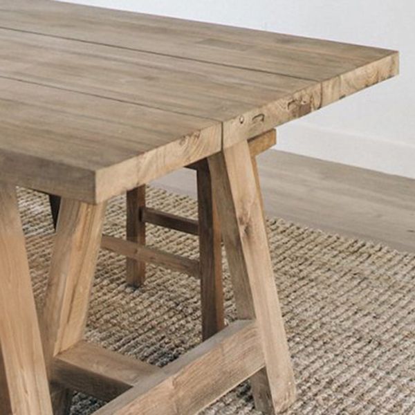 Pine Wood Dining Table Modern Rectangle Table with Double Pedestal Base Clearhalo ' dining_table' 'Dining Tables & Seating' 'Dining Tables' 'furn' 'furn_dining_table' 'Furniture' 'furniture_dining_table' 'Kitchen & Dining Furniture' 'kitchen&dining_furn' 'kitchen' 'kitchen_dining_table' 1200x1200_ee098fe6-ef89-49ee-a9c8-58e29b3b46aa