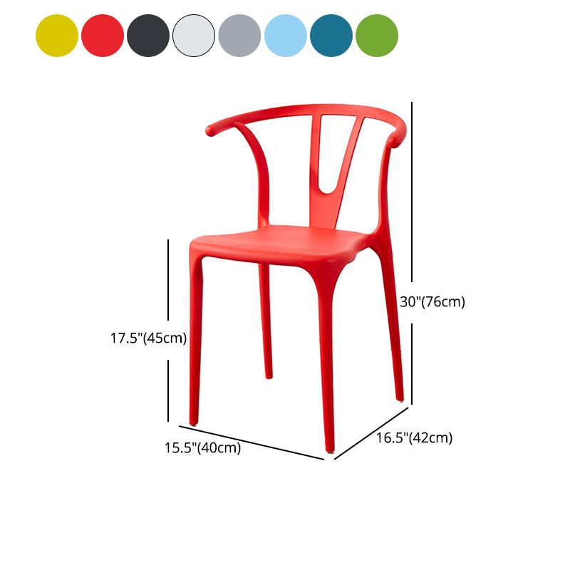 Contemporary Plastic Kitchen and Dining Room Chair Slat Back Side Chair Clearhalo 'Dining Chairs' 'Dining Tables & Seating' 'dining_chair' 'furn' 'furn_dining_chair' 'Furniture' 'furniture_dining_chair' 'Kitchen & Dining Furniture' 1200x1200_ee0a9a10-6197-4c96-8188-2353a18f0b10