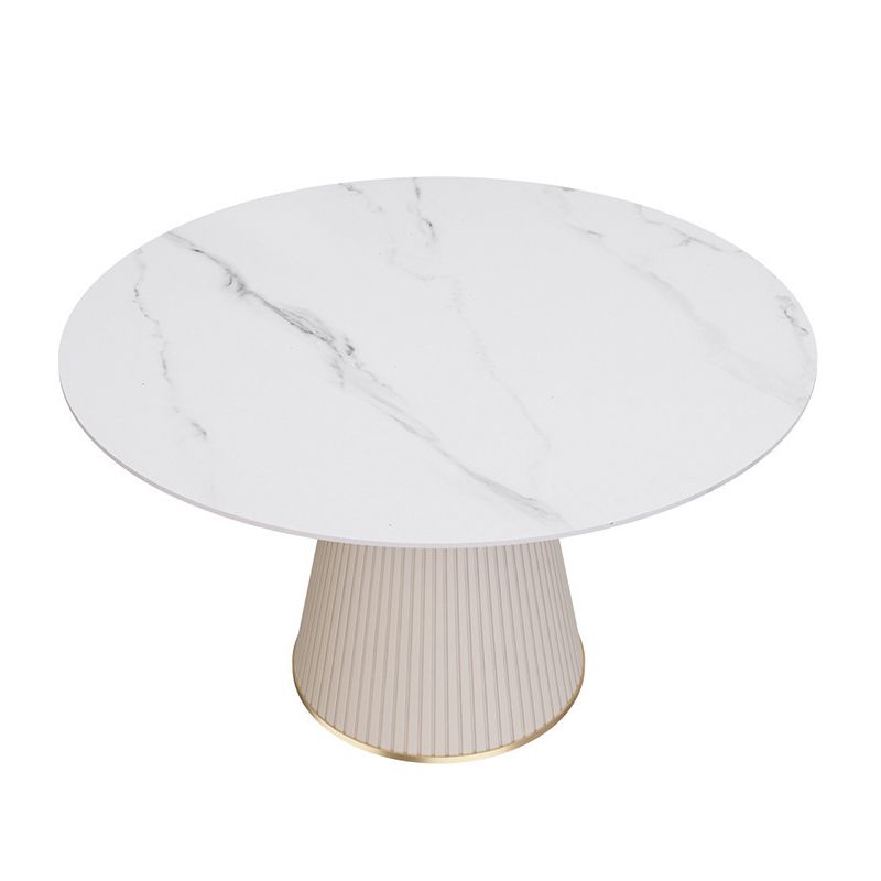 Modern Round Dining Table Stone Top Table with Pedestal Base Clearhalo ' dining_table' 'Dining Tables & Seating' 'Dining Tables' 'furn' 'furn_dining_table' 'Furniture' 'furniture_dining_table' 'Kitchen & Dining Furniture' 'kitchen&dining_furn' 'kitchen' 'kitchen_dining_table' 1200x1200_ee0b68ef-d9ce-4731-909b-81cfd719bd3a